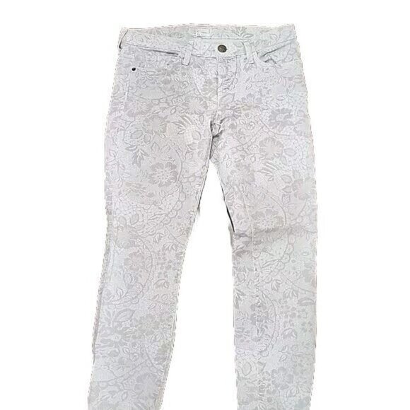 Current/Elliott Skinny Jean The Skinny Rolled Jean In Sandstone Lace Women's 27 - Picture 1 of 11